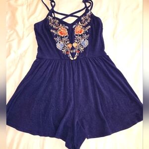 Embroidered romper